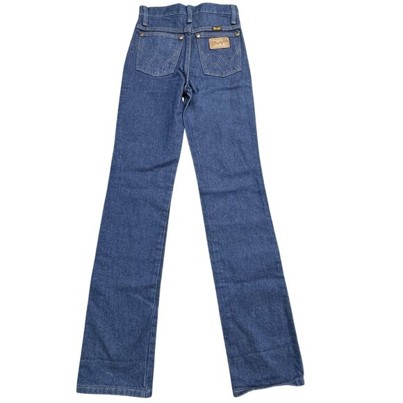 Wrangler Mens Size 25X34 Blue Denim Cowboy Cut Slim Fit Straight Leg Jeans NWOT - Picture 2 of 12